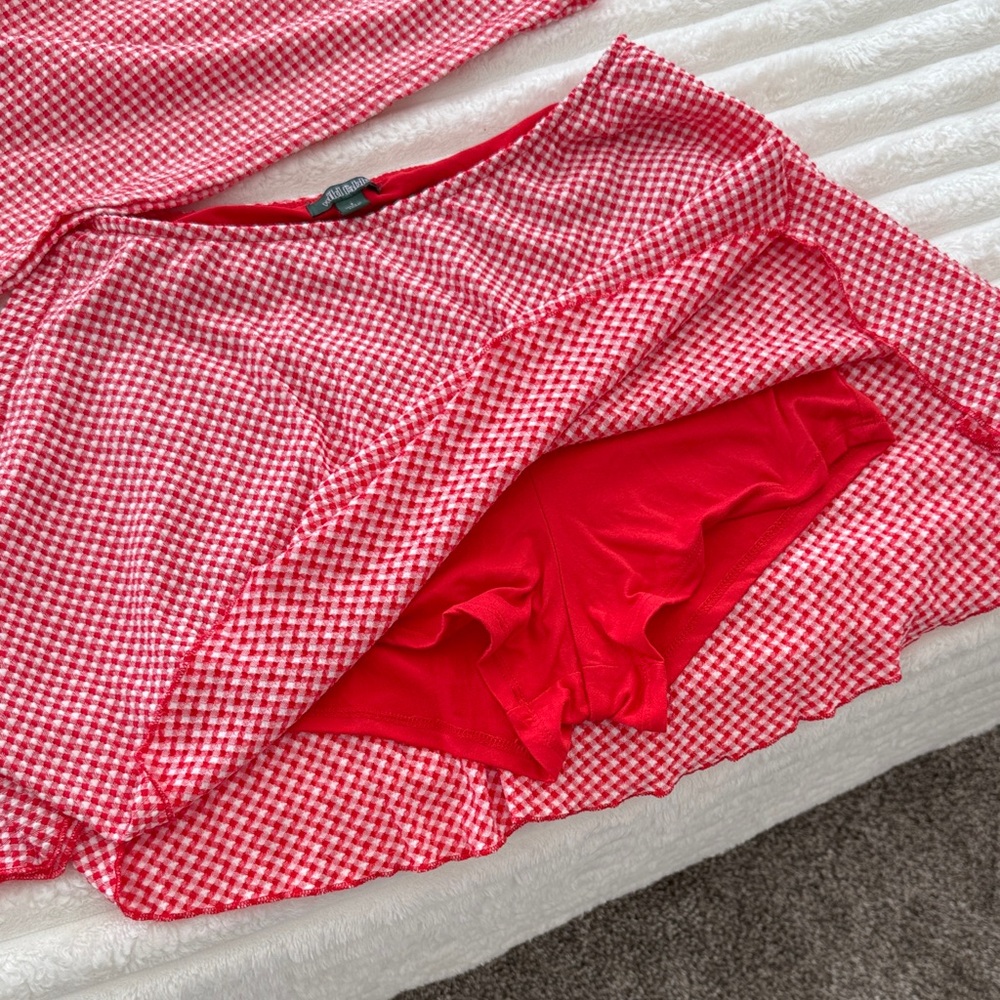 Wild Fable Red Gingham Top and Skirt Set - Picture 2 of 2
